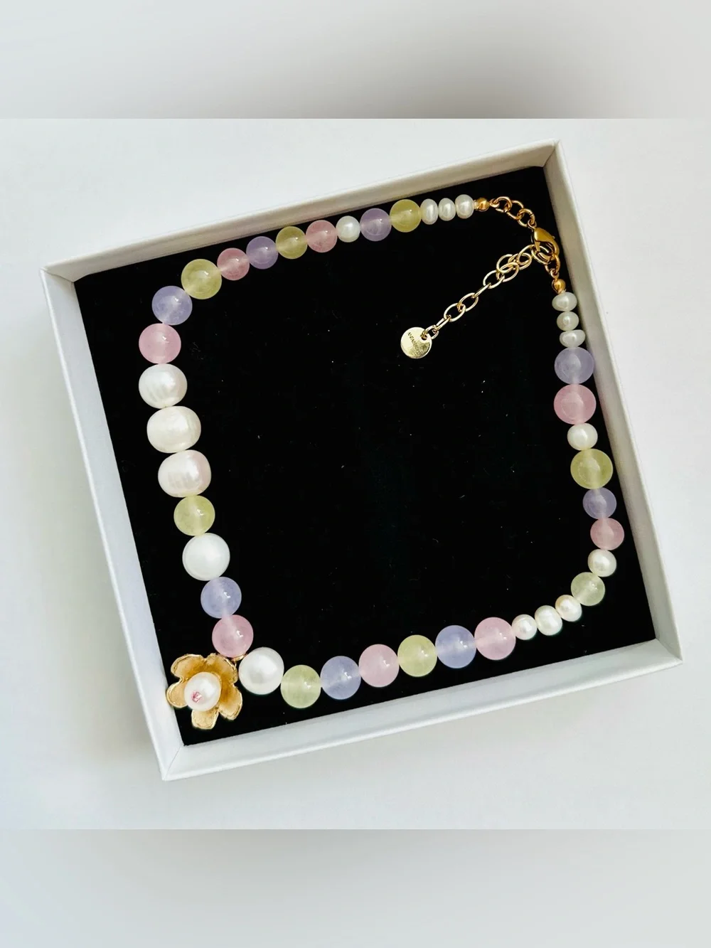 Anita Berisha Pastel Dreams Necklace NWT Jade Pearl Choker⁠